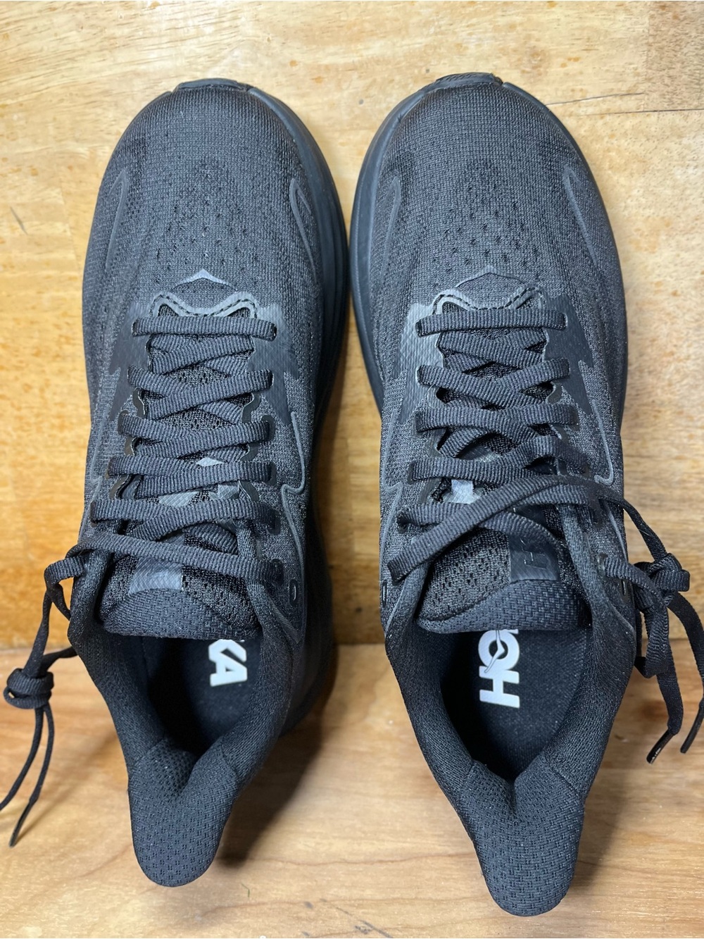 NEW Hoka One One Clifton 10 Womens Size 6.5 Running Shoes Sneakers Triple Black - Picture 7 of 10